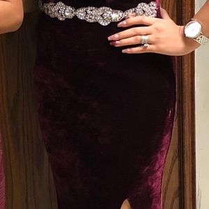 Velvet prom dress
